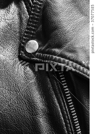 black leather jacket close up black leather jacket close up 37077585