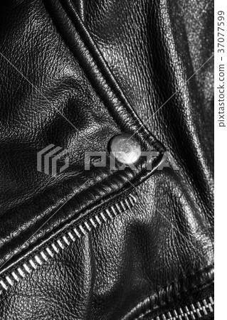 black leather jacket close up 37077599