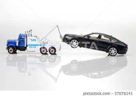 Police car, towing vehicle, car, model 37078141