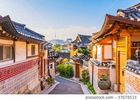 Bukchon Hanok Village in Seoul, South Korea Bukchon Hanok Village in Seoul, South Korea 37078513
