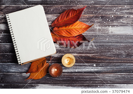 Autumnal still life with planner Autumnal still life with planner 37079474