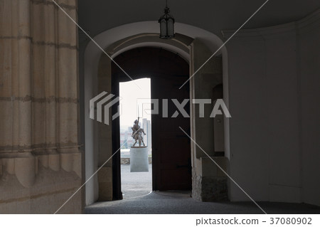 Entrance to Bratislava Castle, Slovakia. 37080902