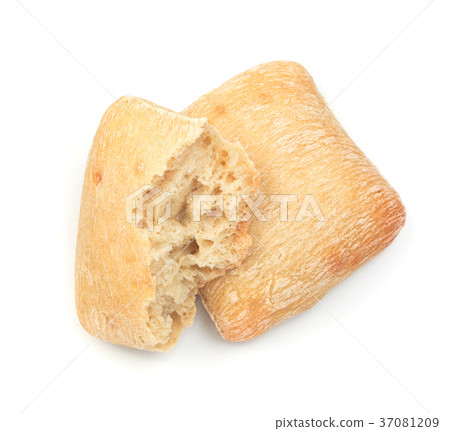 Broken bread isolated Broken bread isolated 37081209