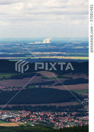 Cooling towers at nuclear power station 37081481