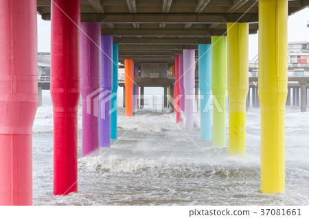 North Sea beach and Scheveningen Pier North Sea beach and Scheveningen Pier 37081661