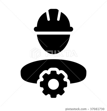Service Icon Vector Male Person Worker Avatar Gear Service Icon Vector Male Person Worker Avatar Gear 37081730