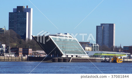 HAMBURG, GERMANY - MARCH 8th, 2014: Dockland HAMBURG, GERMANY - MARCH 8th, 2014: Dockland 37081844
