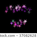 Colorful paper stars isolated 37082628