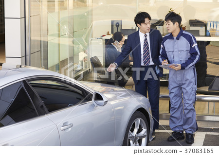 工人，女商人，客戶，諮詢，韓國 37083165