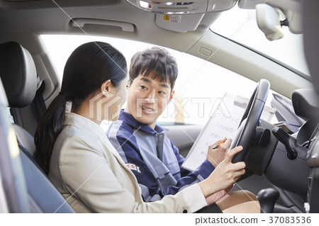 Car, worker, customer, Korean 37083536