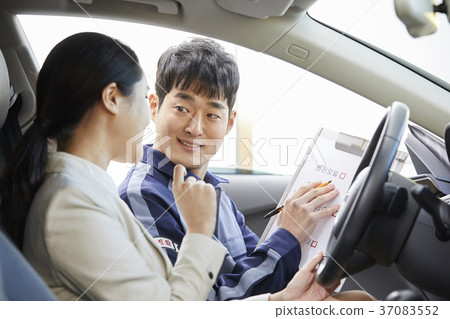 Car, worker, customer, Korean 37083552