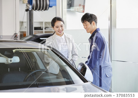 Car, worker, customer, Korean 37083553