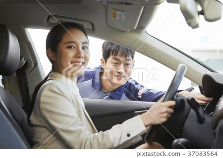 Car, worker, customer, Korean 37083564