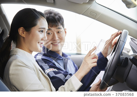 Car, worker, customer, Korean 37083568