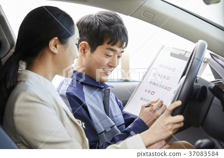 Car, worker, customer, Korean 37083584