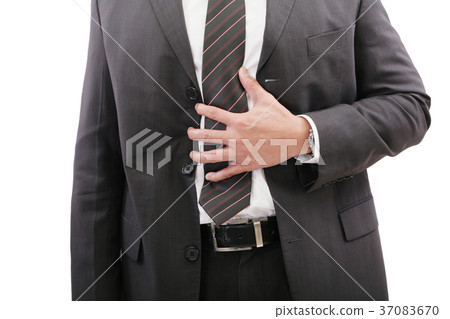man holding his stomach in pain or indigestion man holding his stomach in pain or indigestion 37083670