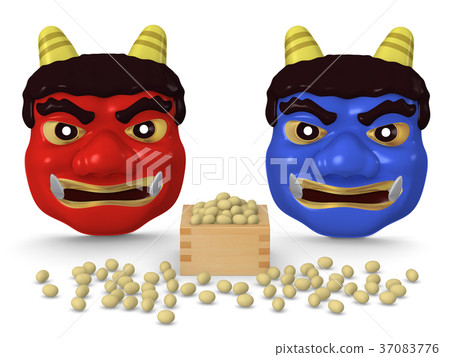 豆和浸泡在紅洋蔥藍色蔥面具05 37083776