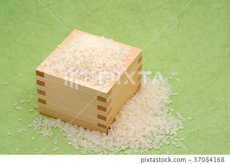 米飯的背景,草色的日本紙b-1從上面稍微 米飯的背景,草色的日本紙b-1從上面稍微 37084168