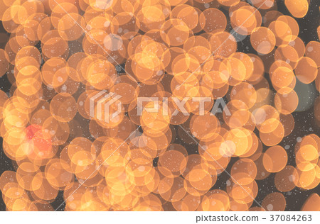 beautiful gold light bokeh and snow on night beautiful gold light bokeh and snow on night 37084263