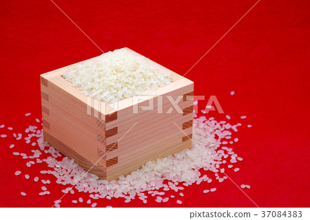 米飯充滿米紅米背景a-1左對齊 37084383