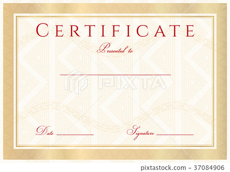 Certificate, Diploma of completion (design templat 37084906