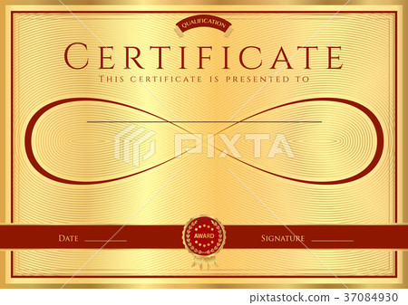 Certificate, Diploma of completion abstract design 37084930