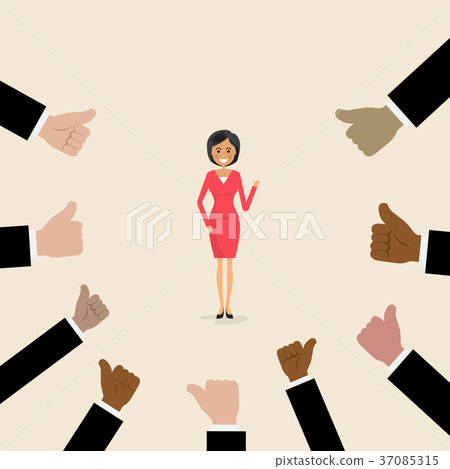 Acknowledgement and Business compliment concept 37085315