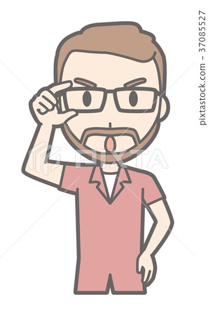 戴眼鏡的有鬍子的人戴眼鏡 37085527