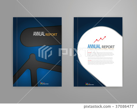 blue line on black background annual report cover - Stock Illustration ...