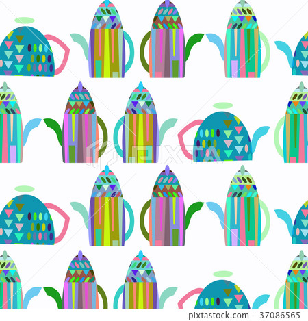 Tea pot abstract vector background design 37086565