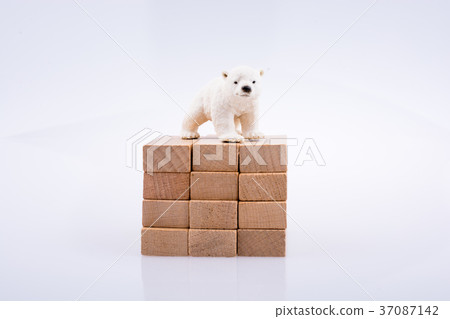 Polar bear is on the bullding blocks Polar bear is on the bullding blocks 37087142