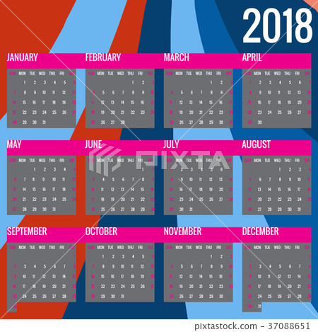 Calendar for 2018 Calendar for 2018 37088651