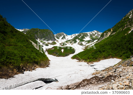 stock photo: vast snow valley 2 of mt. see all