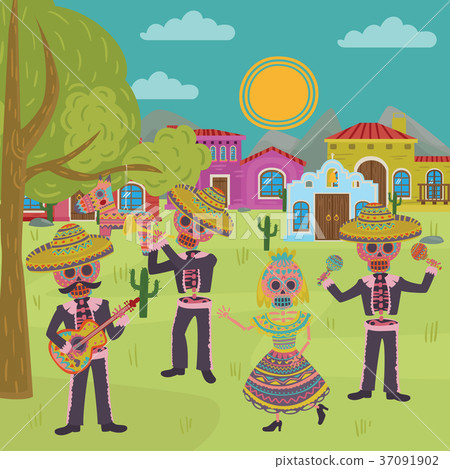 Day Of the Dead, traditional Mexican Halloween Dia Day Of the Dead, traditional Mexican Halloween Dia 37091902