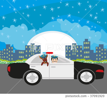 Police patrol at night 37091920