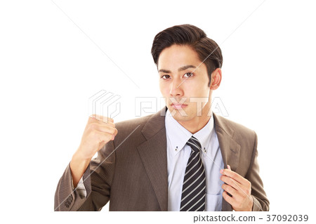 Guts pose businessman 37092039