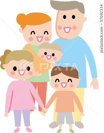 Smiling family smiling vector illustration path Smiling family smiling vector illustration path 37092334