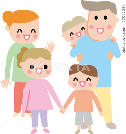 Smiling family smiling vector illustration path Smiling family smiling vector illustration path 37092336