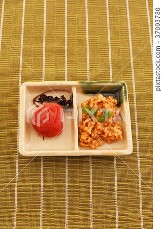 Delicious natto and pickled plum Delicious natto and pickled plum 37093780