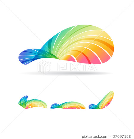 Abstract design elements set, multicolored shapes Abstract design elements set, multicolored shapes 37097198