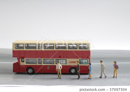 the Mini travellers at the bus station 37097304