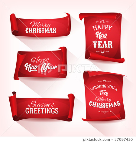 Collection of Christmas Parchment Scroll Collection of Christmas Parchment Scroll 37097430