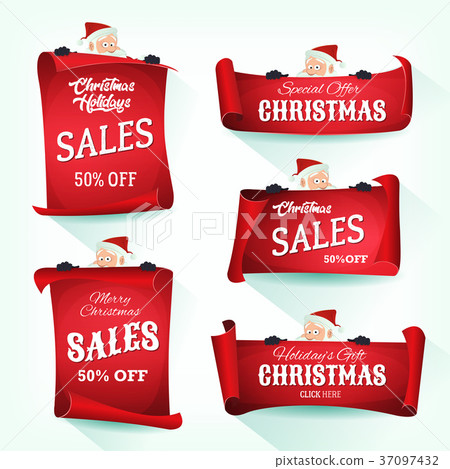 Santa Holding Christmas Parchment Scroll Santa Holding Christmas Parchment Scroll 37097432