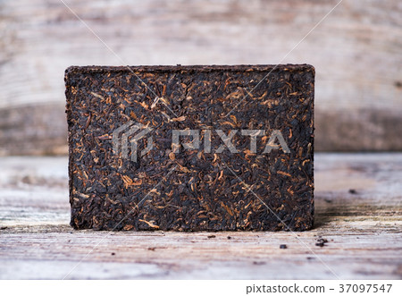 pressed Chinese Puer tea brick 37097547