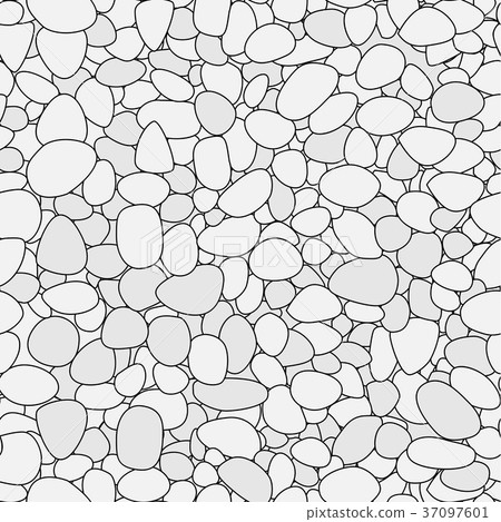 Seamless small white stone pattern in flat style Seamless small white stone pattern in flat style 37097601