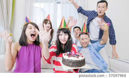 people with birthday party 37097969