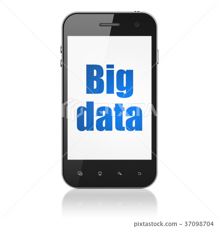 Data concept: Smartphone with Big Data on display Data concept: Smartphone with Big Data on display 37098704