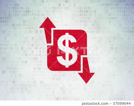 Finance concept: Finance on Digital Data Paper Finance concept: Finance on Digital Data Paper 37099044