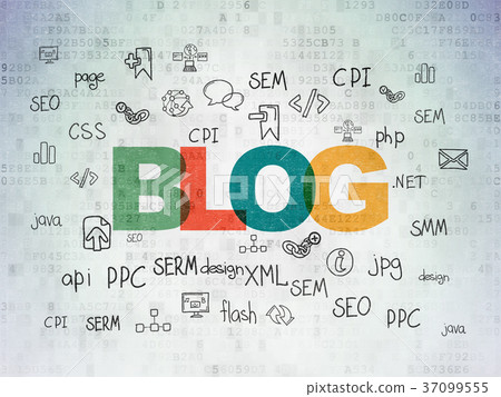 Web development concept: Blog on Digital Data 37099555