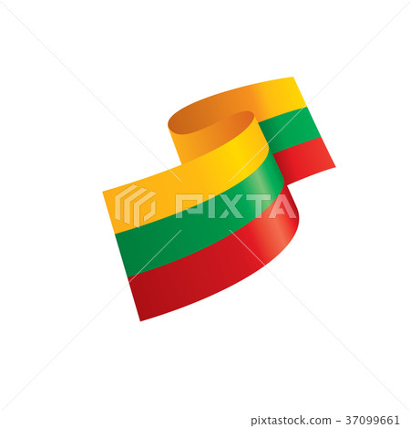 Lithuania flag, vector illustration 37099661